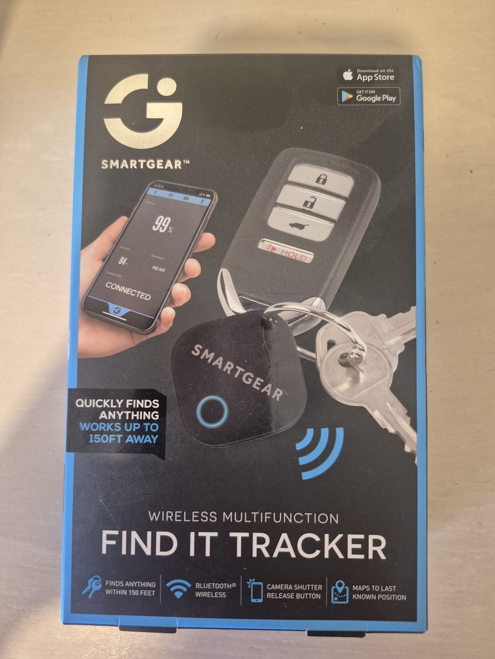 SmartGear Find It Tracker Wireless Item Locator - Black